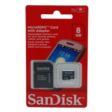 CARTÃO DE MEMÓRIA MICRO SD SANDISK 8GB COM ADAPTADOR